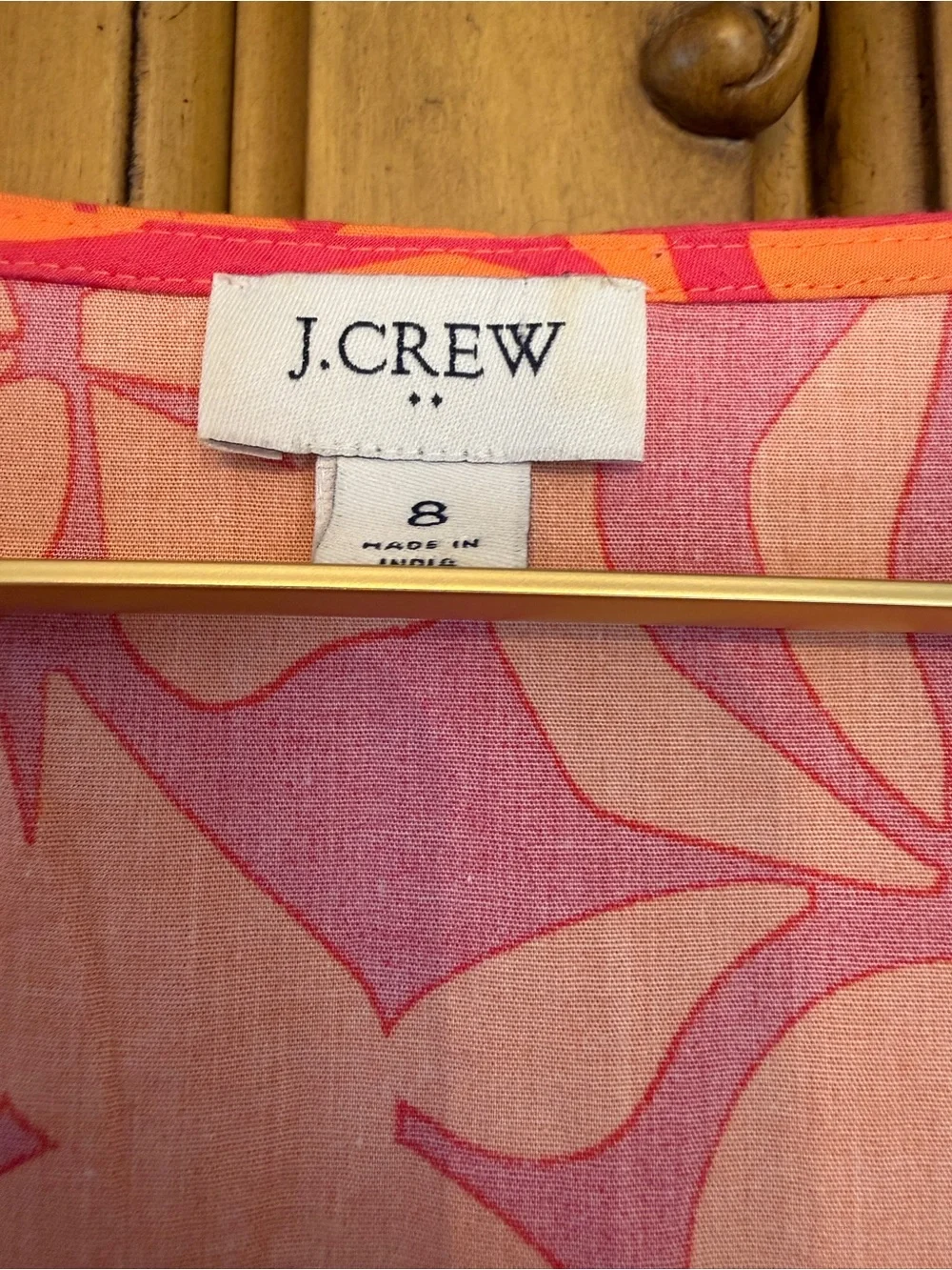 J. Crew Pink and Orange Floral Shift Dress